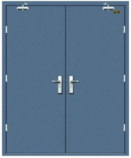 CỬA THÉP CHỐNG CHÁY 2 CÁNH MẪU 1
