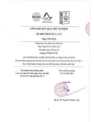 Chứng nhận kiểm định PCCC cửa đơn thanh thoát hiểm